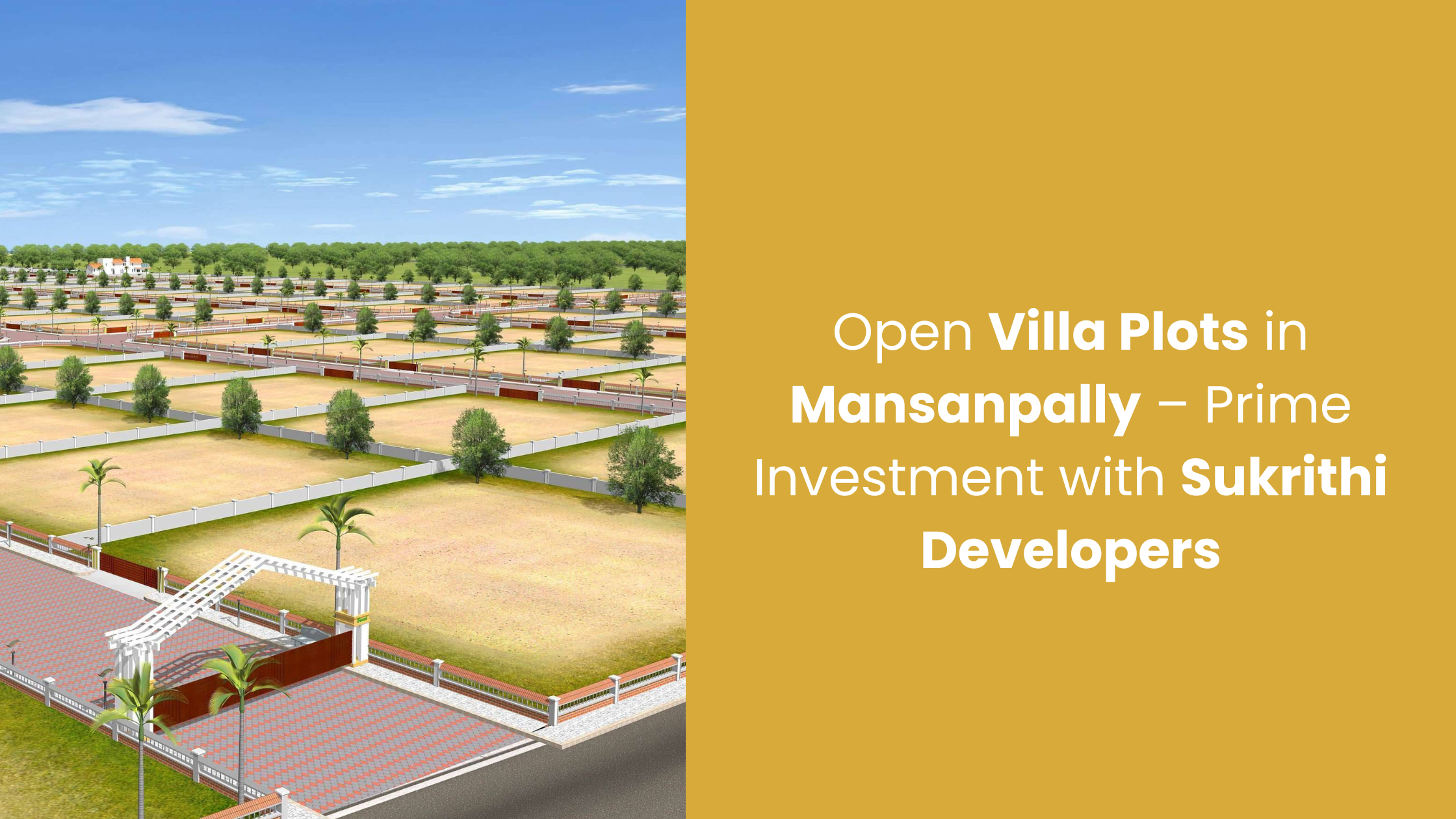 Open Villa Plots in Mansanpally – Prime Investment with Sukrithi Developers