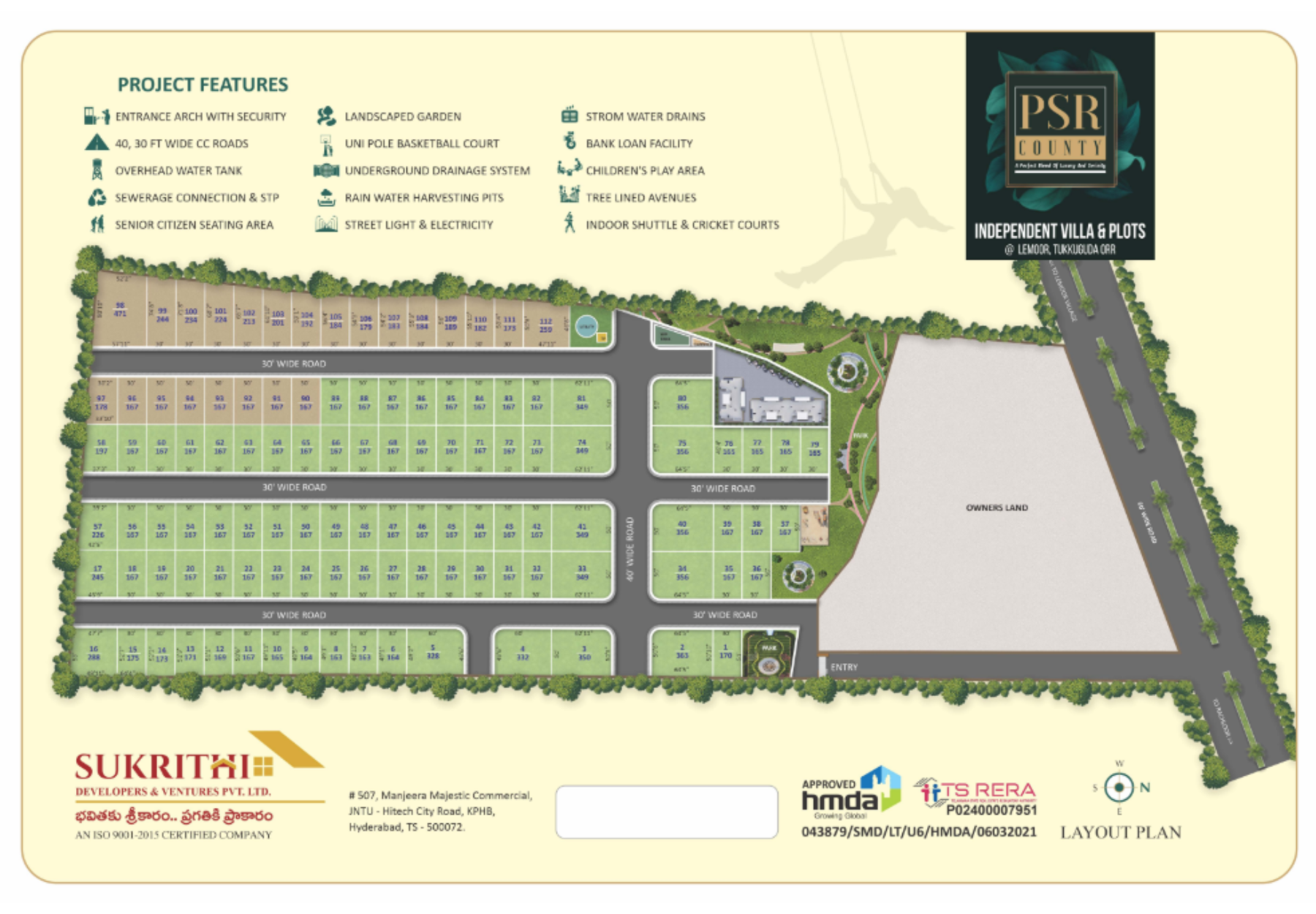 Sukrithi Developers | PSR County